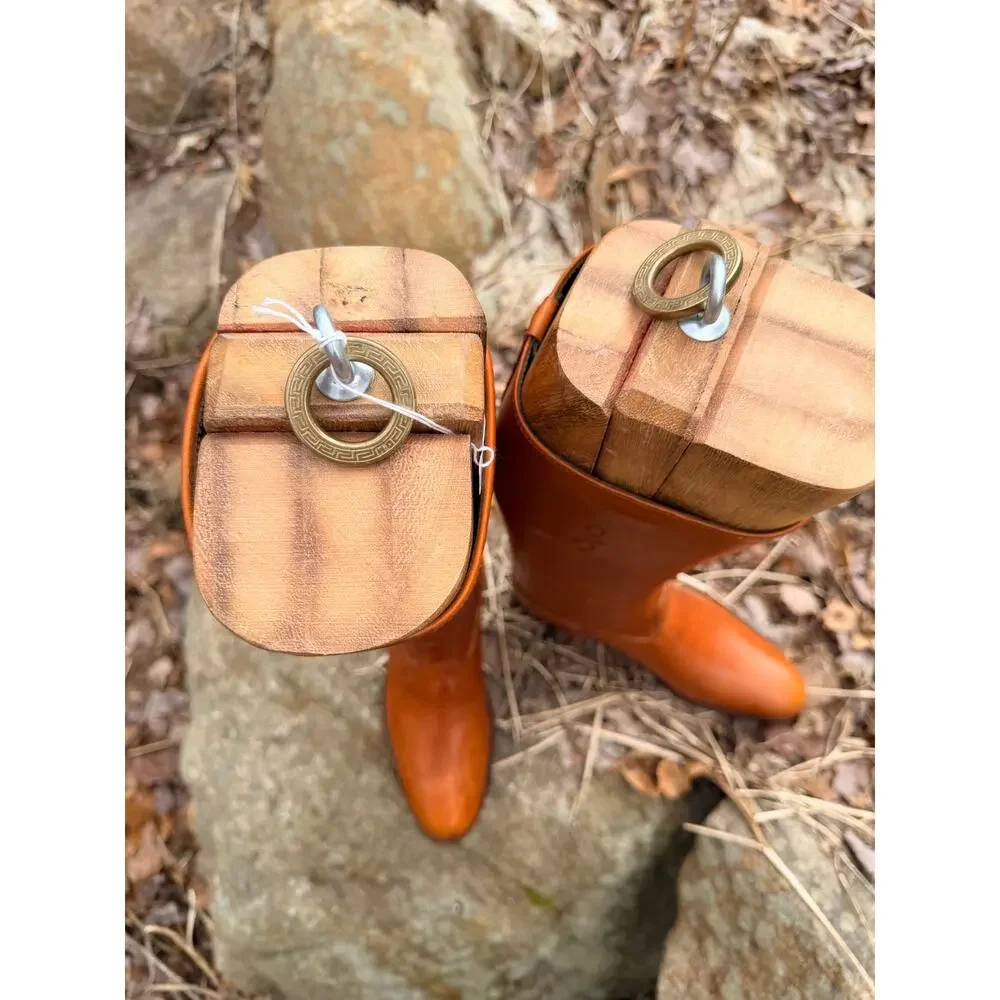 Vogel Bespoke Riding Boots Sz 41 Tan Leather 3-Pc Wood Trees Ultra Luxe